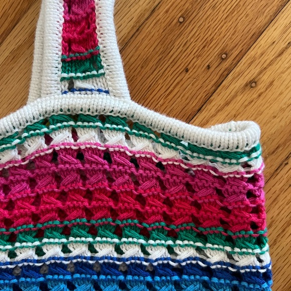 NWOT! Gap Striped Crochet Tank Top - Picture 4 of 6